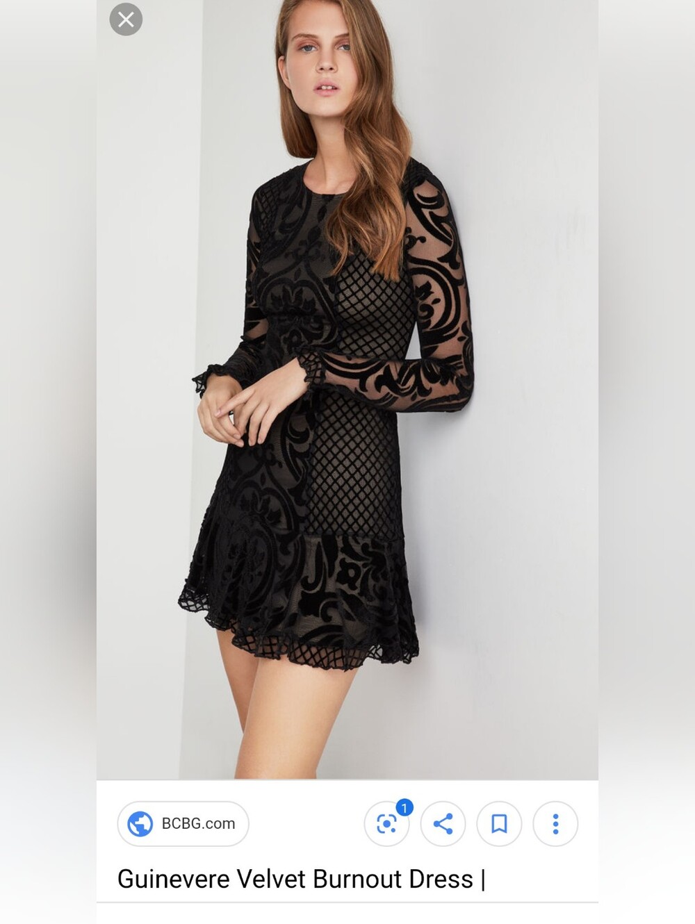 Guinevere Velvet BCBG Dress
